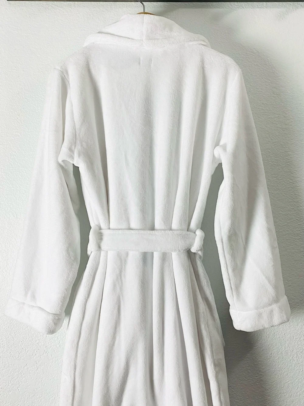 New Restoration Hardware Luxury Plush Long Robe Women’s XS White
